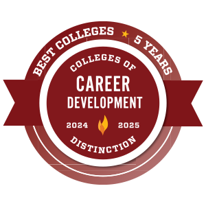 Colleges of Distinction: 5 Years as a Best College for Career Development: 2024-2025