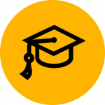 Icon showing concept of education and graduation