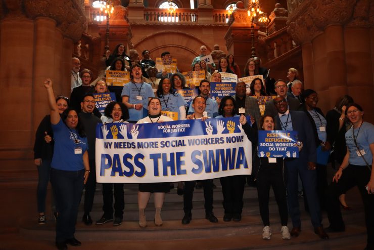 The New York State chapter of the National Association of Social Workers (NASW) annual Capitol Action Day in Albany, NY, on February 13, 2024