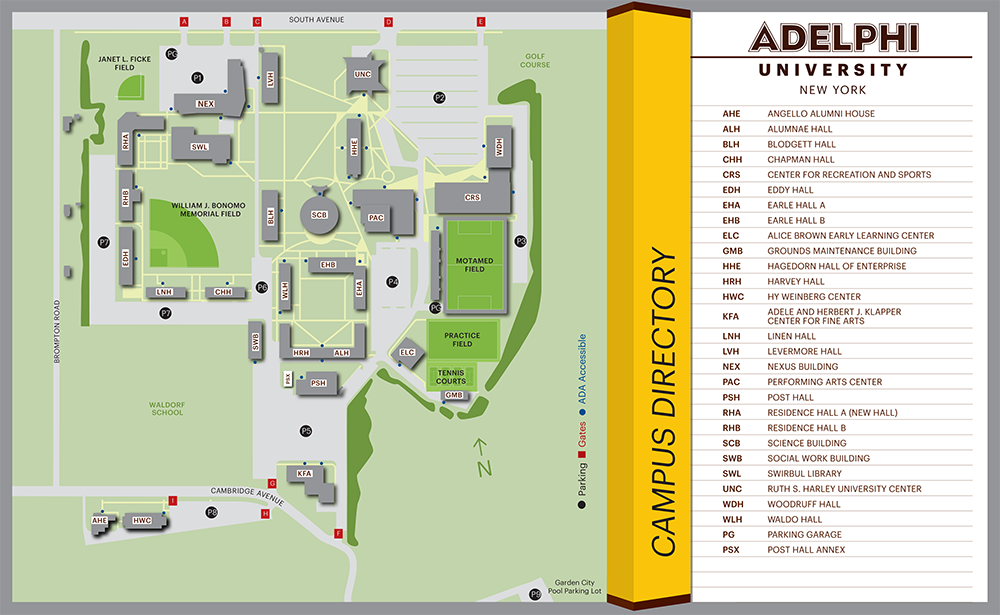 Campus Map | Brand Identity | Adelphi University