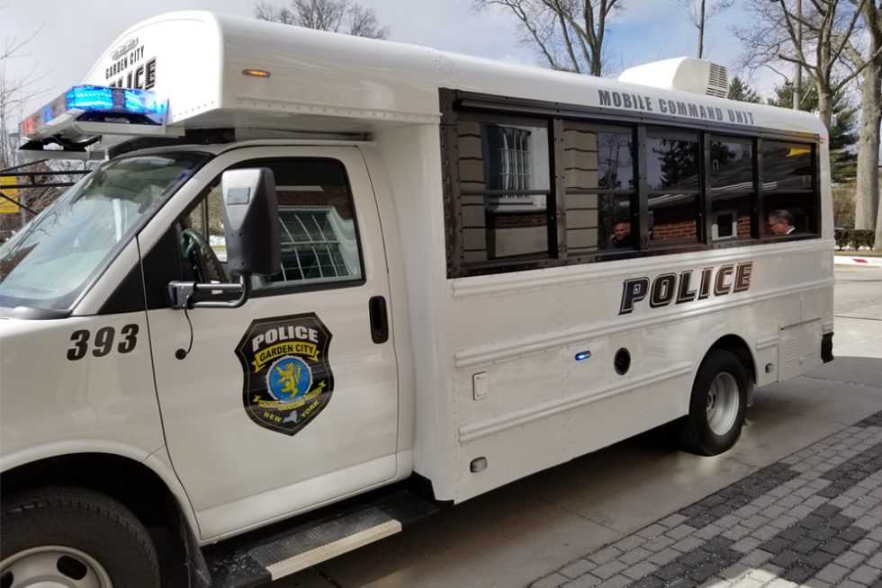 A New Ride Adelphi Donates Shuttle Bus to Garden City Police Department