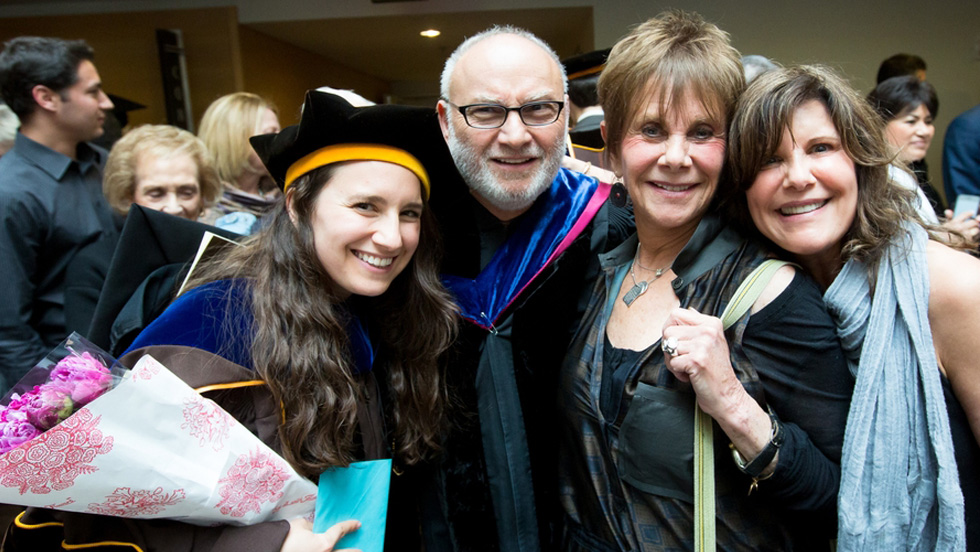 A family at graduation 